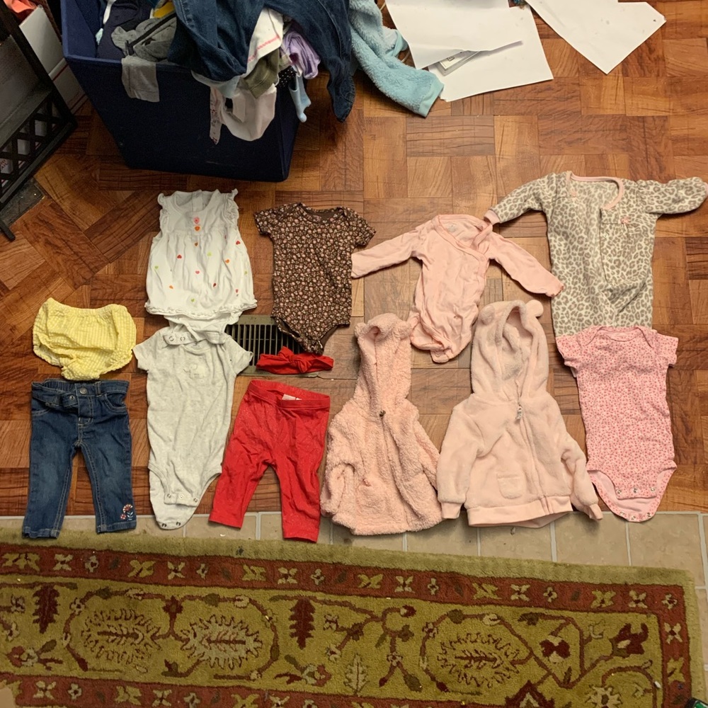 Little girls 6 month old clothing bundle